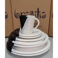 Jogo de Jantar Louças Pratos e xícaras de Ceramica Completo com 10 peças ENVIO IMEDIATO