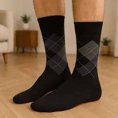 Meia Social Masculina Cano Longo Premium – Confortável, Elegante e Resistente
