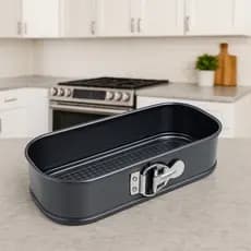 Forma de Pão/Bolo Retangular Antiaderente com Fundo Removível – Kit 1 ou 2 Unidades