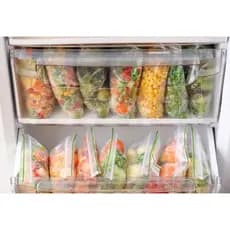 10 Sacos zip Reutilizável armazenar Alimentos S/BPA congelador saco organizador zip lock herméticos