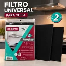 Filtro Para Coifa Exaustor Universal Kit 2 Peças Absorve Gordura Recortável 79x59cm