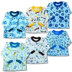 Camisetas Manga Longa Bebê Masculina Kit 6 Peças Blusa Inverno Infantil Menino Roupa Frio Tam 1 2 3