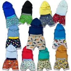 Conjunto Regata Machão Com Capuz Infantil Menino Roupa De Verão Masculino Shorts E Blusa Tam. 1 Ano