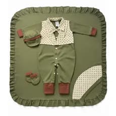 Saída Maternidade Masculina Kit Macacão Bebê Menino Enxoval Recém Nascido Verde Militar Estampas