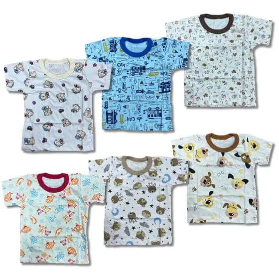 Camisetas Manga Curta Bebê Masculina Kit 3 Peças Blusa Verão Infantil Menino Roupa Calor Tam 1 2 3