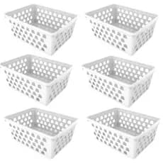 Cesto Organizadores 6 Peças Grande Alto Branco 29x205 Achados Shopee