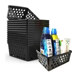 Kit 12 Cestos Organizador Multiuso PRETO 29x205 EXG Extra Grande Achado Shopee