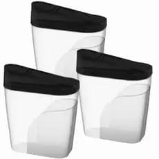 kit 3 Potes Multiuso 1L Farinheiro Açucareiro Porta Sabão