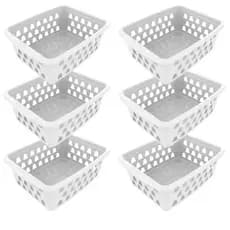 Kit 6 Cesto Organizador 12x16 Branco Pequeno Armazenamento - Achado Shopee
