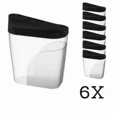 Kit 6 Farinheiro 1 Litro Açucareiro Bares e Restaurante Pote Organizador Multiuso
