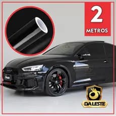 Adesivo Black Piano Envelopamento Automotivo Teto Capô Carro 2m X 1,20m + Espátula Para Aplicação