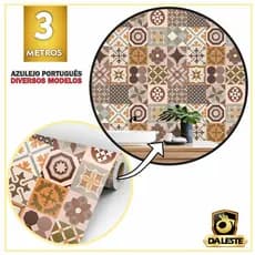 Vinil Adesivo Papel De Parede Portugues Azulejo Ladrilhos Autocolante 3m x 45 cm IMP