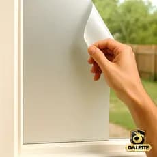 2m x 60cm Adesivo Jateado Liso Fosco Película Para Envelopamento de Janela Box Sacada Vidro e Porta