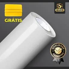 Adesivo Vinil Branco 70cm de Largura Impermeável + Espátula Para Envelopamento de Móveis Geladeira