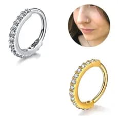 Piercing de orelha Nariz cartilagem 6mm ou 8mm a pronta entrega  Pedras de zircônias brancas
