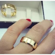Aliança Chanfrado  Moeda Antiga  Tamanho 33 Casamento e Noivado Chanfrada 6mm (UNIDADE)