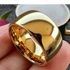 Unidade aliança Tradicional 8mm Banhado Moedas antigas tungstênio