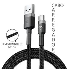 Cabo Carregador Ultra Rápido Resistente | V8 Tipo C Iphone