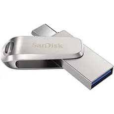 Pen Drive 128gb Dual Drive LUXE USB Type C 3.2 400mbs Sandisk (Metal)