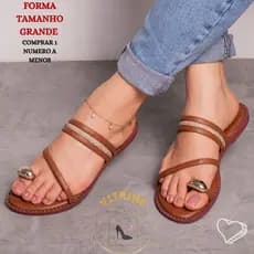 Sandalia Rasteirinha Feminina Anel Dedo  Flat Strass Elegante