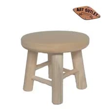 Kit de 6 Banquinhos Pequenos 12 cm Altura MDF com Pés de Madeira Reforçados