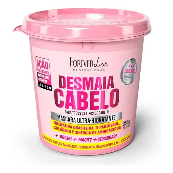 Máscara Ultra Hidratante Desmaia Cabelo Forever Liss 350g