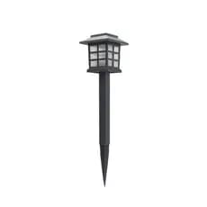 Kit 6 Luminaria Solar Espeto De Jardim Led Decoração Casinha