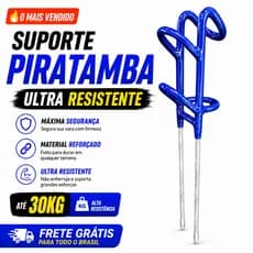 Suporte Vara de Pesca Piratamba 35cm Apoio Premium Emborrachado Aço Galvanizado Barranco Pesqueiro Até 30kg