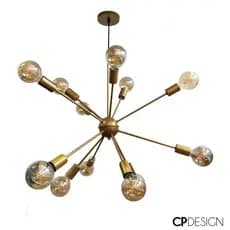 Lustre Pendente Sputnik 12 Metal C/ Fio Ajustável Industrial