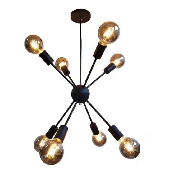 Lustre Pendente Sputnik Metal C/ Fio Ajustável + Deslocador