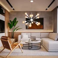 Lustre Pendente Átomo 12 Braços Decorativo Sala
