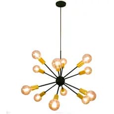 Lustre Pendente Sputnik 12 Metal com Fio Ajustável Industrial Super Desconto