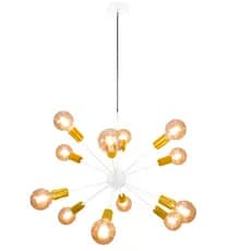 Luminária Pendente Lustre 12 Átomo Sala De Estar