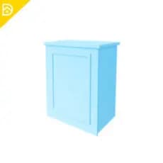 Mesa Cômoda Fake MDF Dobrável para Decoração Festa Estilo Boiserie Moldurada