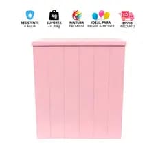 Cômoda Ripada Fake para Decoração de Festa, Mesa MDF Desmontável Várias Cores