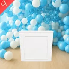 Mesa Cômoda Fake Dobrável Moldurada Estilo Boiserie para Decoração de Festas Desmontavel