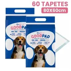 Tapete Higiênico Cães e Gatos Good Pad 80x60cm c/ 60un Petlike
