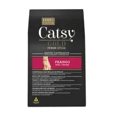 Ração Catsy Gold Premium Especial Gatos Castrados Frango 10,1kg Fosferpet