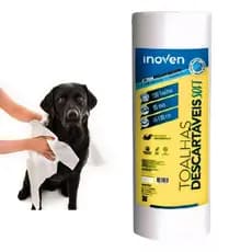Toalha Descartável Pet 100 Folhas 45x80cm Soft Inoven Banho e Tosa Original