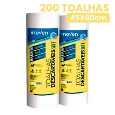 Toalha Descartável Pet Soft 200 Folhas 45x80cm Inoven Banho e Tosa Original
