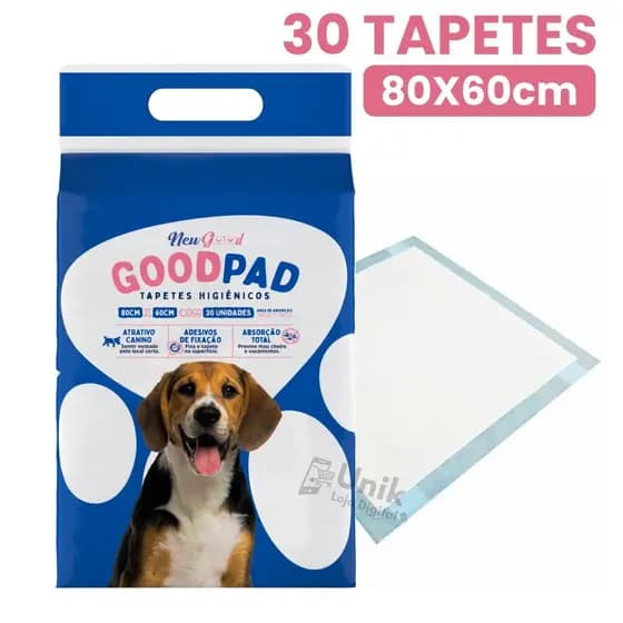Tapete Higiênico Good Pad 80x60 com 30 unidades Cães e Gatos Petlike Original