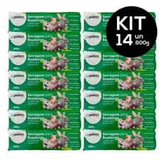 Serragem Prensada para Roedores 800g JJ Pellets Natural para Hamster Coelhos C/ 14 Unidades
