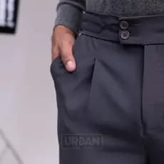 Calça Alfaiataria Masculina Padronada com Pregas Ajustável com Elastico Social Premium Lycra