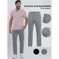 Calca Alfaiataria Masculina com 15% de Elastano Esporte Fino Bolso Embutido Bolso faca