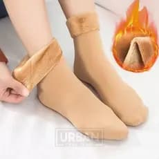 Kit 2 Pares Meia Térmica Forrada Quente Inverno Unissex Grossa Aveludada
