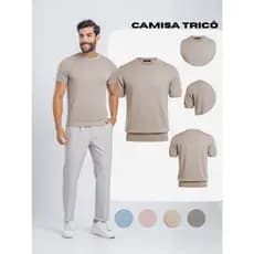 Camiseta Masculina Trico Estilo Old Money Sueter Polo