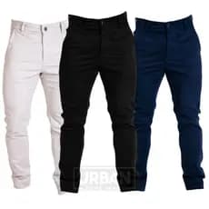 Kit 3 Calças Masculinas Esporte Fino Brim Sport Fino Alfaiataria