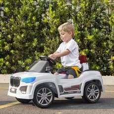 Carrinho de Passeio Infantil BM CAR - Branco// CAR POLICIA AZUL