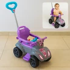 Quadriciclo Infantil Baby Aranha Girl - Rosa/azul/spyder