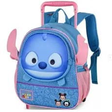 Mochila Infantil Com Rodinhas Stitch Tsum escola, passeios,viagens.